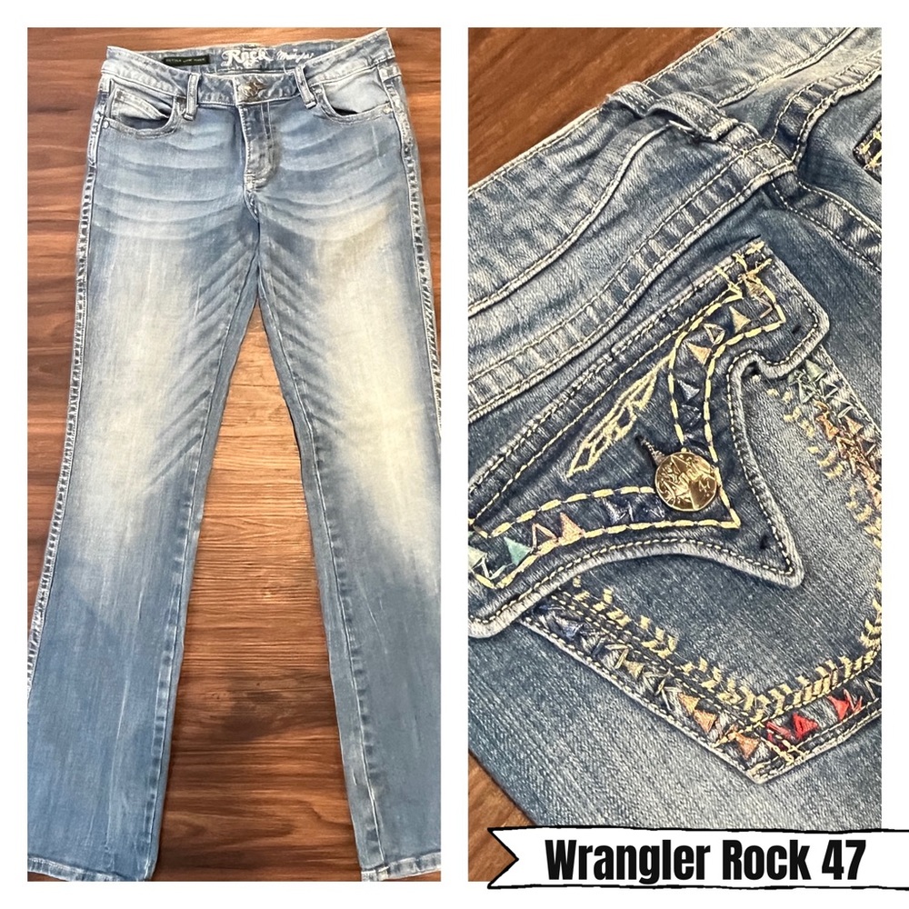 Rock 47 by Wrangler Ultra Low Rise flare size 27x33